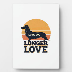 Langer Hund Längere Liebe Vintage-Dachshund-Sonnen Fotoplatte