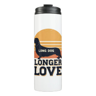 Langer Hund Längere Liebe Vintage-Dachshund-Sonnen Thermosbecher