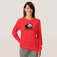 Langer sleeved T - Shirt mit Opossum und Stärke