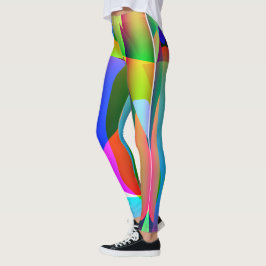 Langes abstraktes multifarbiges Legging Leggings