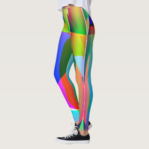 Langes abstraktes multifarbiges Legging Leggings