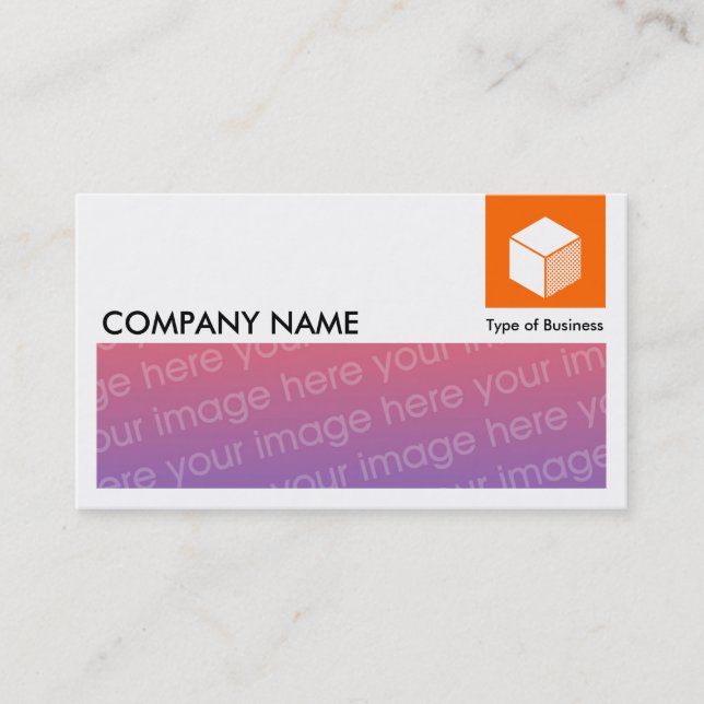 Langes Bild - Logo und Panel - Orange Visitenkarte (Vorderseite)