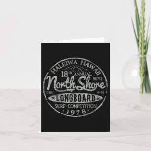 Langes Brett North Shore Surf Vintage Hawaii Stran Karte