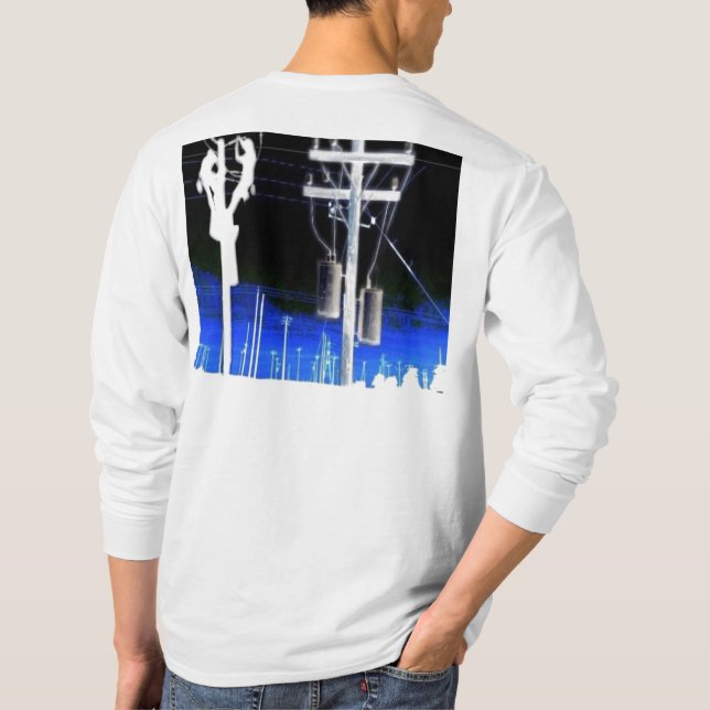 Langes die Hülsen-Shirt des Störungssuchers T-Shirt (Rückseite)