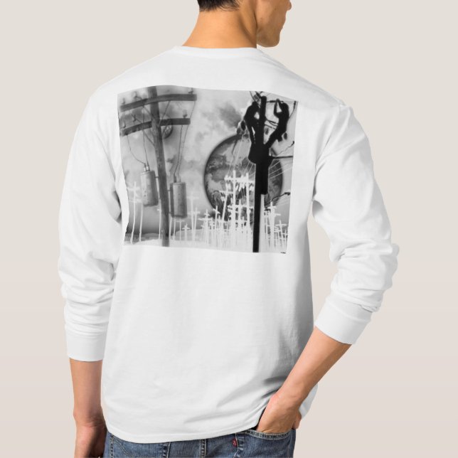 Langes die Hülsen-Shirt des Störungssuchers T-Shirt (Rückseite)