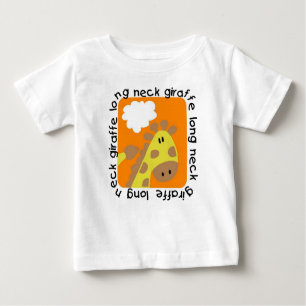 Langes Hals-Giraffen-Kleinkind-Rüsche-T-Shirt Baby T-shirt