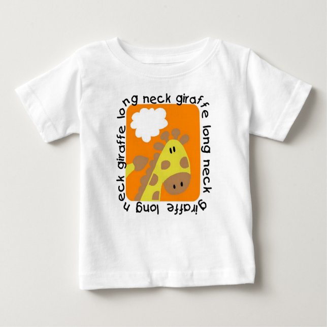Langes Hals-Giraffen-Kleinkind-Rüsche-T-Shirt Baby T-shirt (Vorderseite)