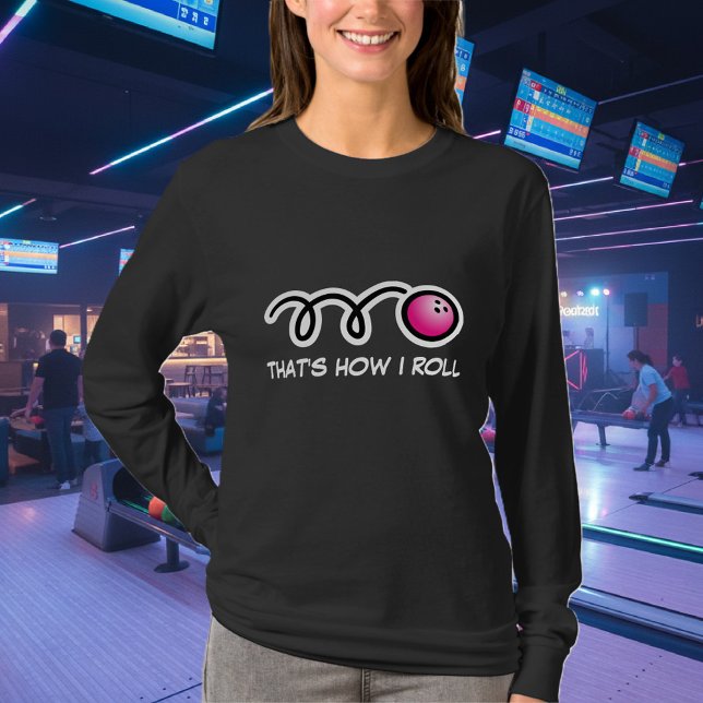 Langes Hülsen-Bowlings-Shirt für Frauen T-Shirt (bowling shirt)