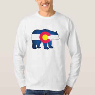 Langes Hülsen-Shirt der Colorado-Flaggenbärnmän T-Shirt