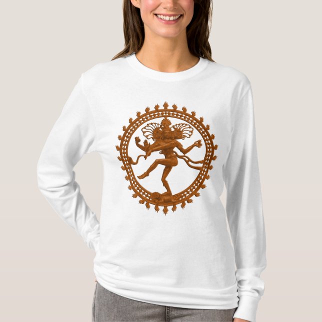 Langes Hülsen-Shirt Tanzen Shiva Frauen T-Shirt (Vorderseite)