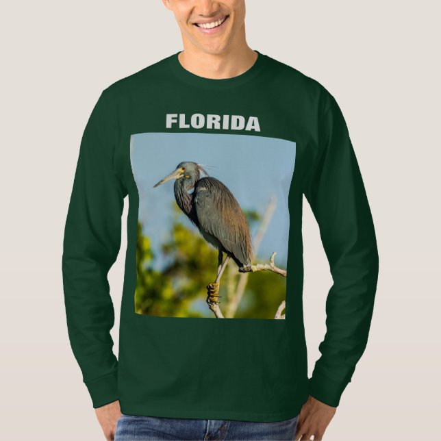 Langes Hülsen-Shirt Vogel-perfektes Floridas T-Shirt (Vorderseite)
