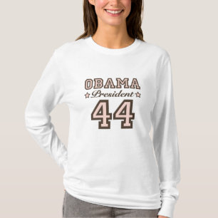 Langes Hülsen-T-Shirt Präsidenten-Obama 44 T-Shirt