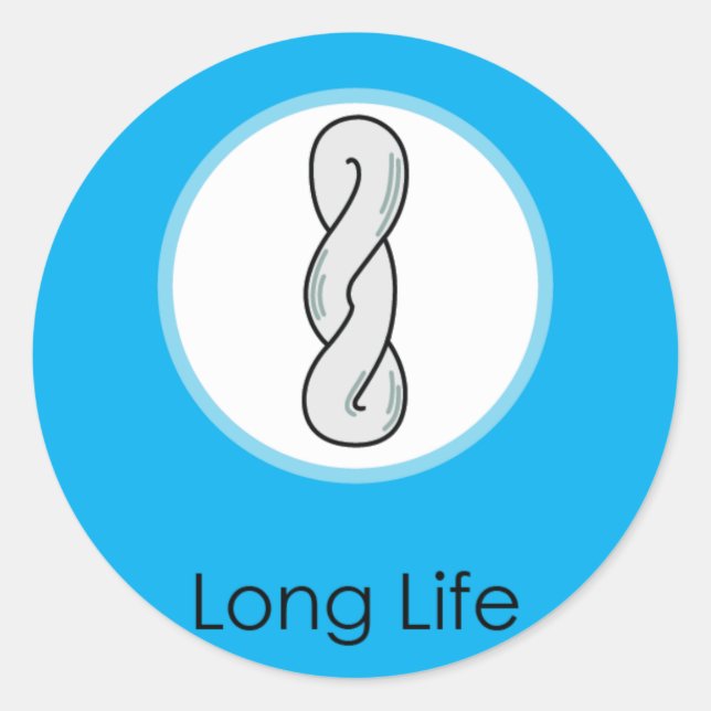 Langes Leben Doljabi Doljanchi Dol Runder Aufkleber (Vorderseite)