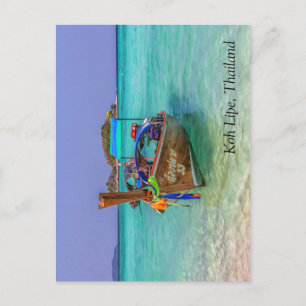 Langes Schwanz Boot, Koh Lipe, Thailand Postkarte