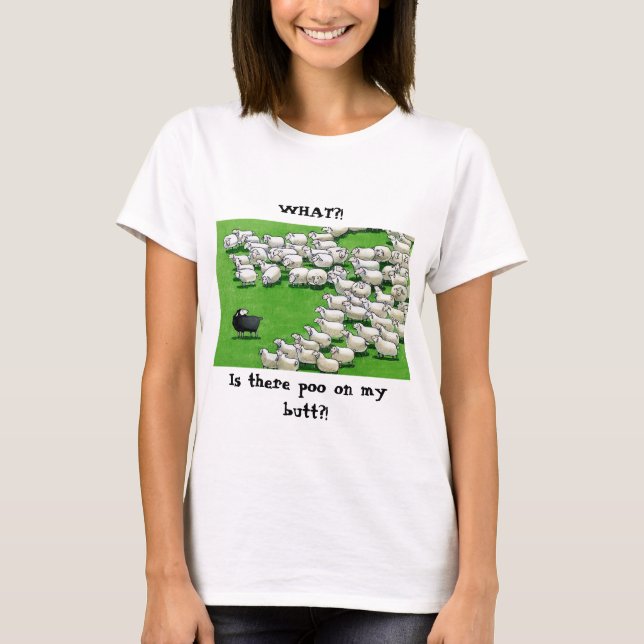 Langes verlorenes Lamm: klebriger Hintern T-Shirt (Vorderseite)