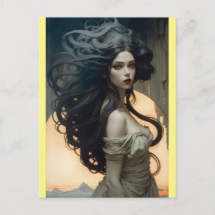 langes Wildhaar Postkarte