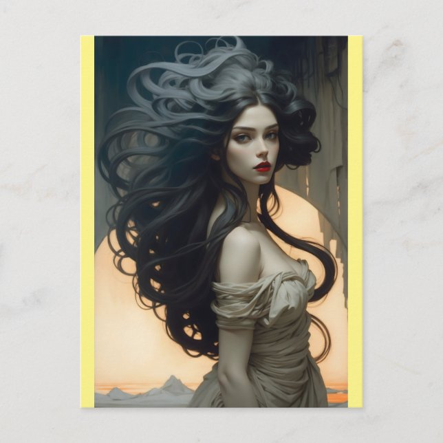 langes Wildhaar Postkarte (Vorderseite)