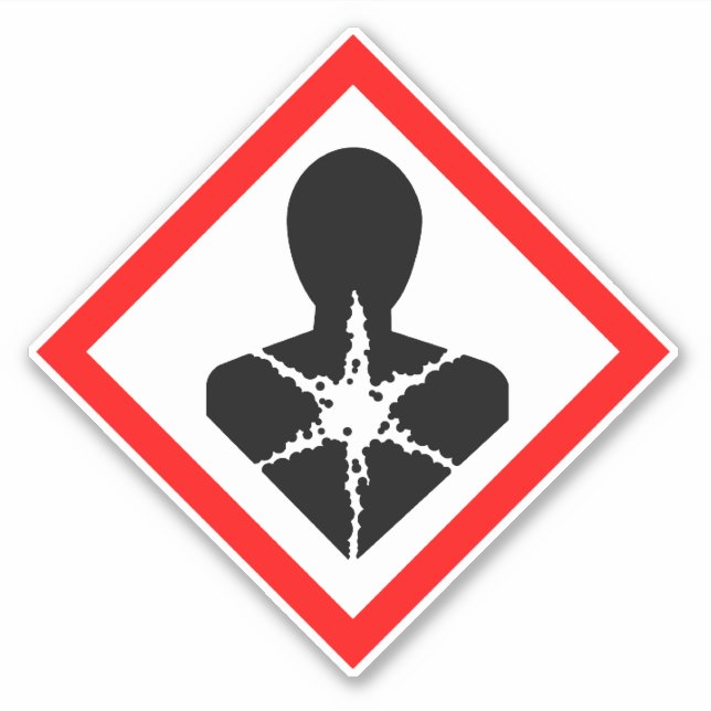 Langfristige Gesundheitsgefährdung COSHH Aufkleber (Vorderseite)