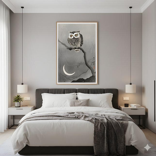 Langgezogenes Ewl auf Zweig - Vintage Ruhe Poster (Von Creator hochgeladen)