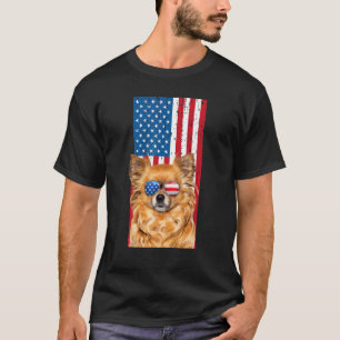 Langhaar Chihuahua Für Jungen Kinder Hund Ameri T-Shirt