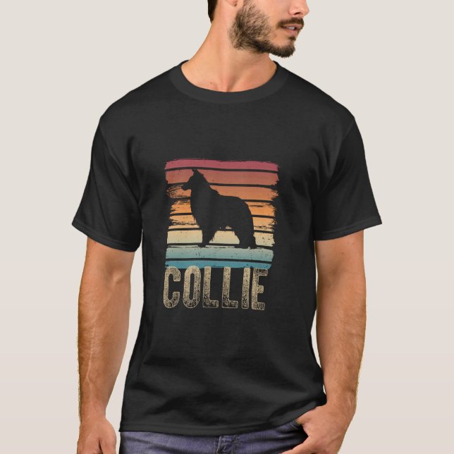 Langhaar Collie Hund T-Shirt (Vorderseite)