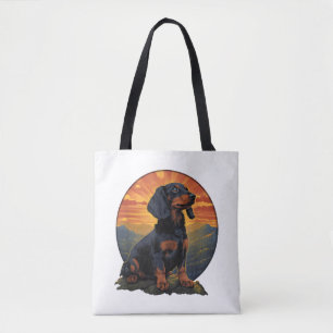 Langhaar-Dachshund Haustierliebhaber Retro Vintage