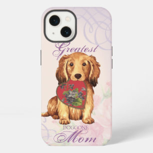 Langhaar-Dachshund-Herz-Mama iPhone 13 Hülle