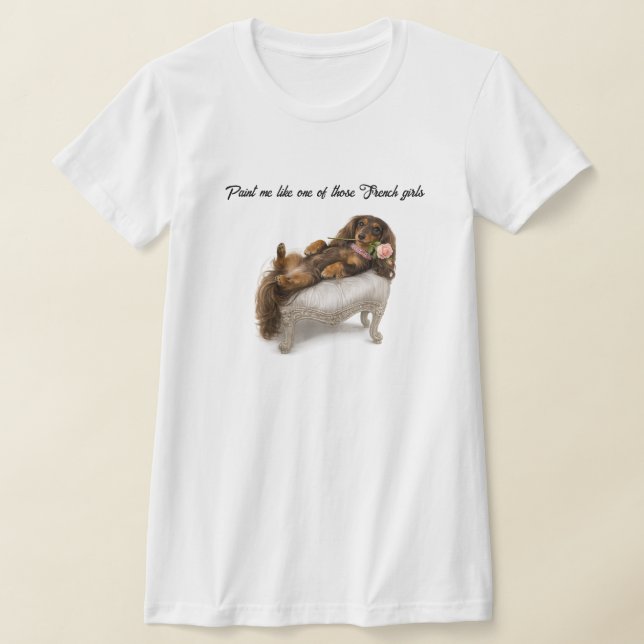 Langhaar-Dachshund T-Shirt (Ablage )