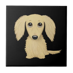 Langhaar-Dachshund-Welpe Fliese