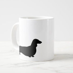 Langhaar-Dachsilhouetten Wiener Hunde Jumbo-Tasse