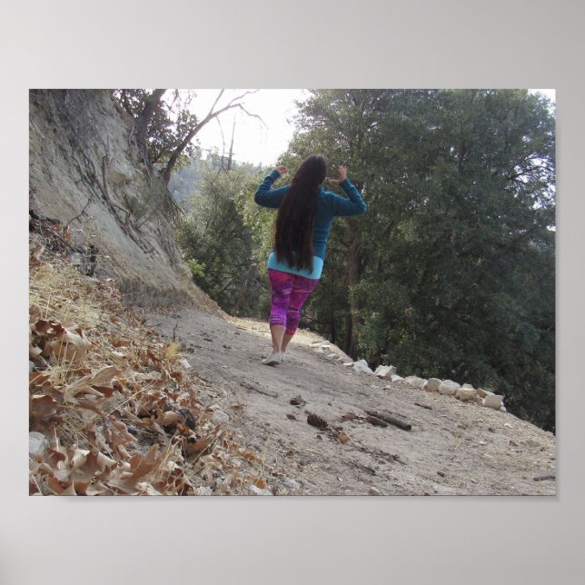 Langhaar im Wald Poster (Vorne)