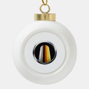 Langhaar Stolz Keramik Kugel-Ornament