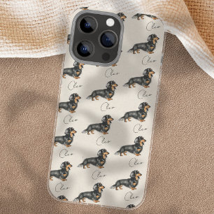 Langhaar-Zwergdachshund-Hundeillustration iPhone 16 Pro Max Hülle