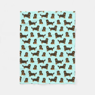 Langhaarige Dackel Fleece Blanket