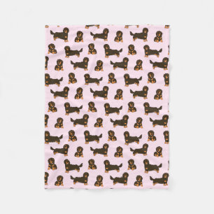 Langhaarige Dackel Fleece Blanket