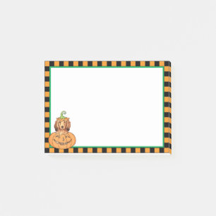 Langhaarige Dackel Halloweens Post-it Klebezettel