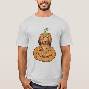 Langhaarige Dackel Halloweens T-Shirt