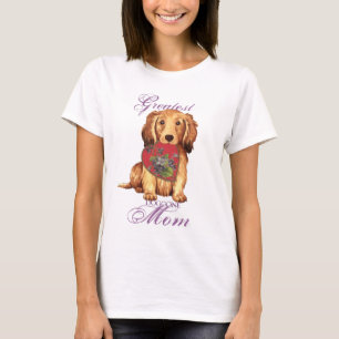 Langhaarige Dackel Mama T-Shirt