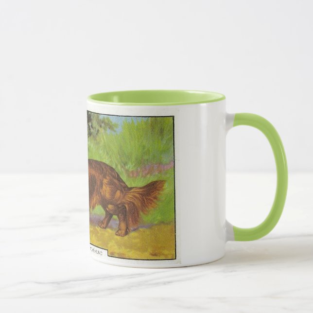 Langhaarige Dackel Tasse (Rechts)
