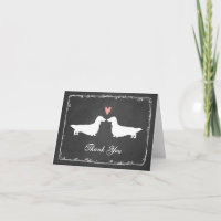 Langhaarige Dackeln Hochzeit Danke
