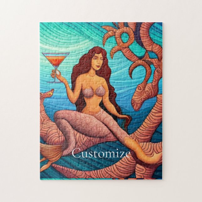 Langhaarige Martini Mermaid Thunder_Cove Puzzle (Vertikal)