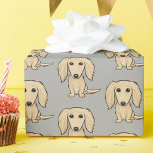 Langhaarige Sahneniedliche Hunde des Geschenkpapier