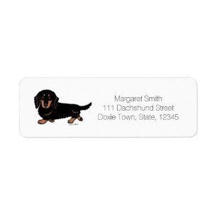 Langhaarige Schwarz-Tan-Dachshund 1