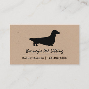 Langhaariger cooler Dackel-Hund der Visitenkarte