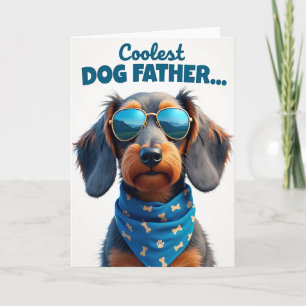 Langhaariger Hundepapa Karte