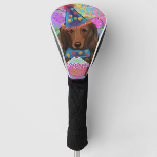 LANGHAARIGER ROTER DACKEL GOLF HEADCOVER
