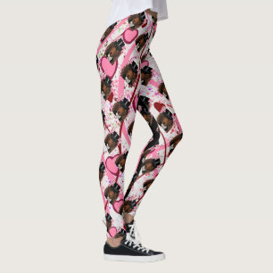 LANGHAARIGER ROTER DOXIE LEGGINGS