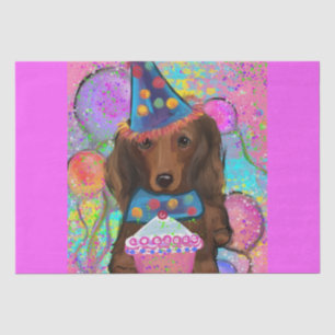 LANGHAARIGER ROTER DOXIE SEIDENPAPIER