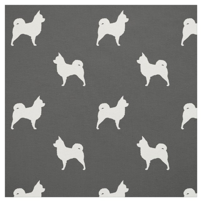 Langhaariges Chihuahua-Silhouette-Muster Stoff (Muster)