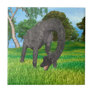 Langhals-Dinosaurier-Dschungel-Abenteuer Fliese